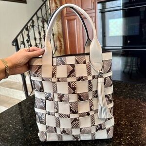 Michael Michael Kors Vivian Woven Leather Tote Bag